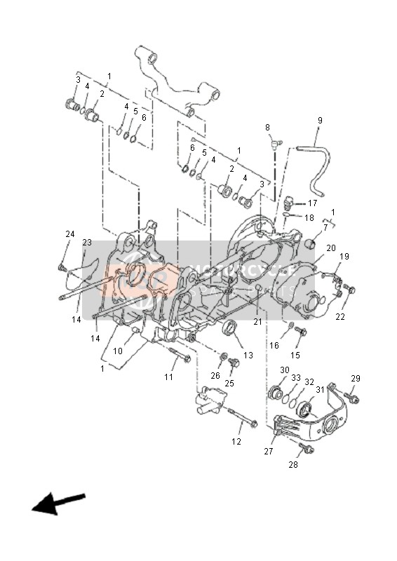 Yamaha YP250R X-MAX 2010 Crankcase for a 2010 Yamaha YP250R X-MAX